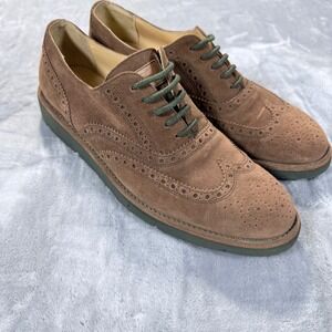 UGG Collection Brown Suede Wingtip Brogue Oxford Shoes Made in Italy Size 11